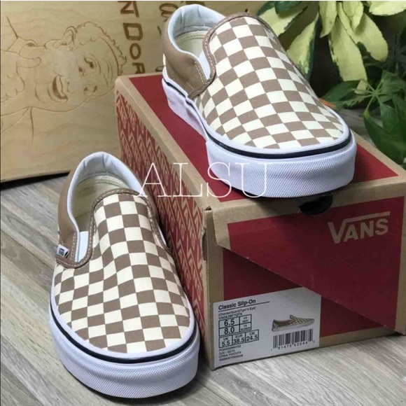 VANS Classic SlipOn Tger’s Checkerboard ChocolateW - Picture 7 of 8